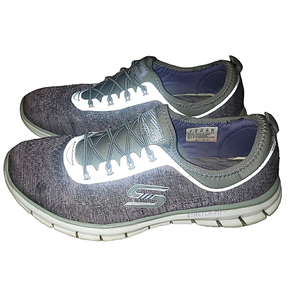 Skechers Stretch Fit Gliders Deep Space Fearless Cooled Memory Foam Sneakers 9 - Picture 4 of 16